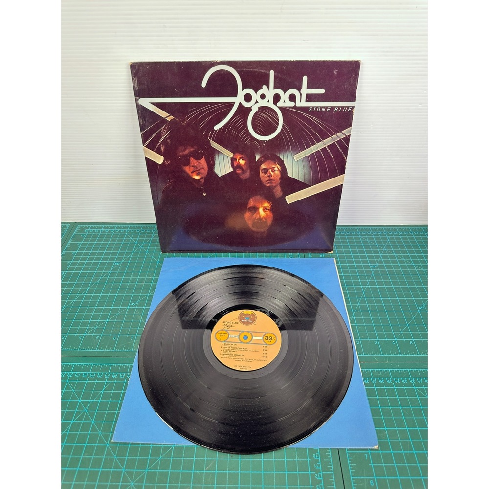 Foghat Stone Blue Vinyl LP 1978 Bearsville BRK 6977 Classic Rock Record